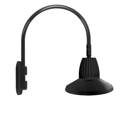 Rab GOOSENECK STYLE4 13W WARM LED 15" ST SHADE SPOT REFL BLACK GN4LED13YSSTB